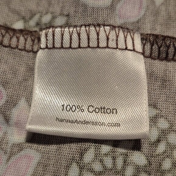 Hanna Andersson girls size 110 or 5 brown dress with multi colored flower design - Picture 4 of 6